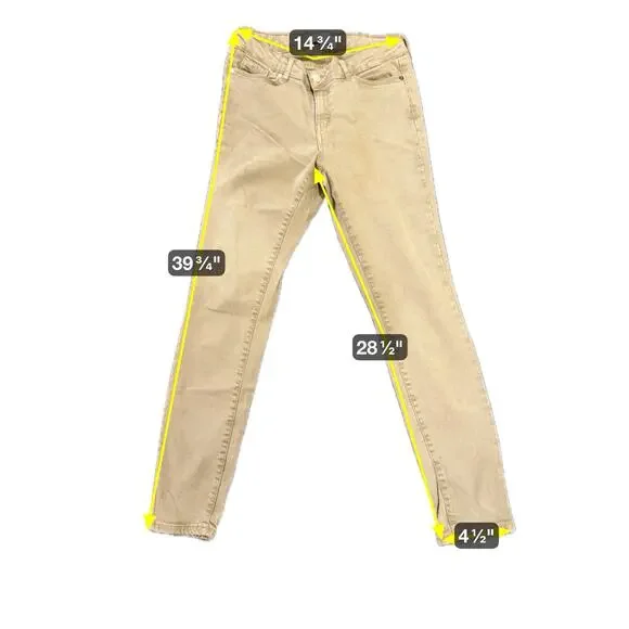 Women's Ellen Tracy Jeans Refined Mid Rise Skinny Size 6 Olive Green - Picture 3 of 10